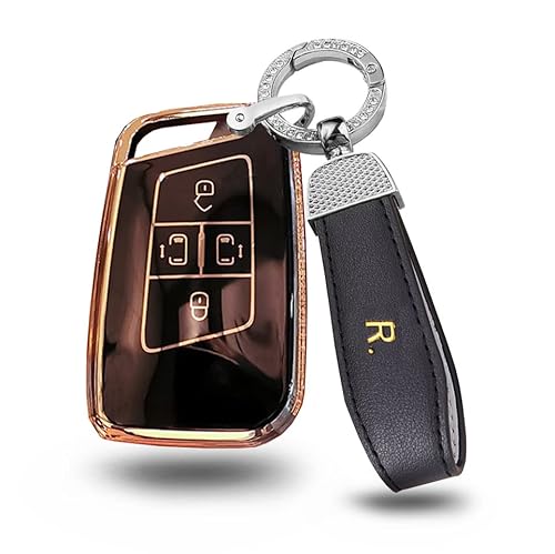 ontto Schlüsselhülle für Volkswagen 4 Tasten Smart Key, TPU, Schwarz von ontto