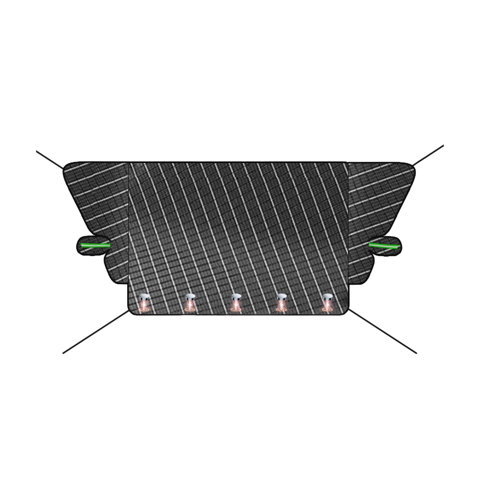 oxcuuka Auto-Windschutzscheiben-Schneedecke, magnetische Windschutzscheiben-Aluminiumfolie, Schneedecke, Schutz für Schnee, EIS, Frost, Sonnenlicht, Auto-Windschutzscheiben-Abdeckung mit Schwarz von oxcuuka