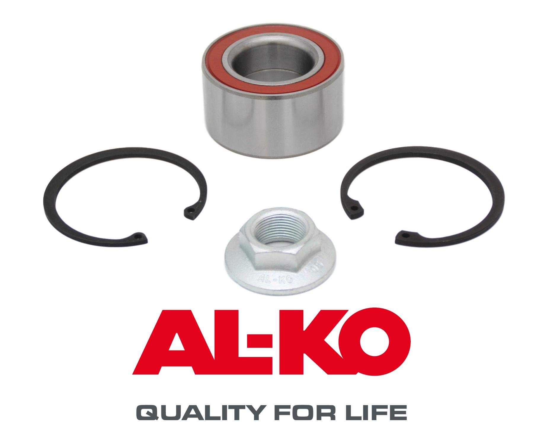 trailer parts4u Original Alko Lager Radlager Set Flanschmutter Seegerring 39/72/37 1224803 von trailer parts4u