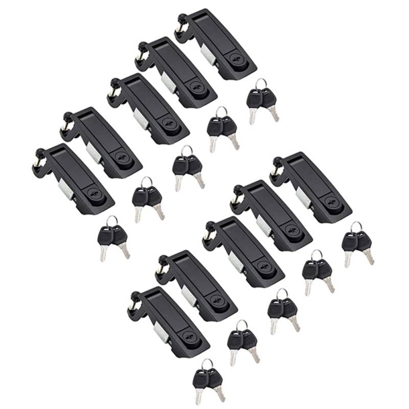 pQirnvIL 10 StüCk Kompressionsriegel Flush Lever Latch Lock für Marine Car RV Door Hand Lock Verstellbare HebelverschlüSse Dicke: 1-5 Mm von pQirnvIL