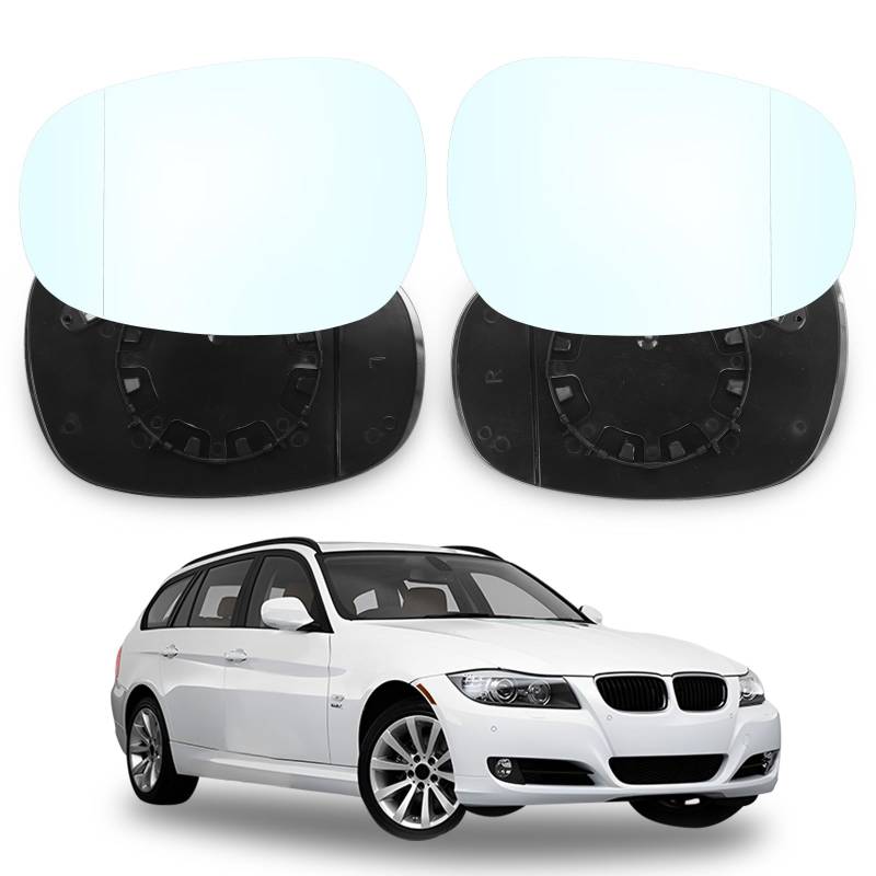 panthem Spiegelglas Kompatibel mit BMW 1er E81 E88 3er E90 E91 E92 E93, Beheizbar Außenspiegel Asphärisch Ersatzspiegel Blau Links Rechts von panthem