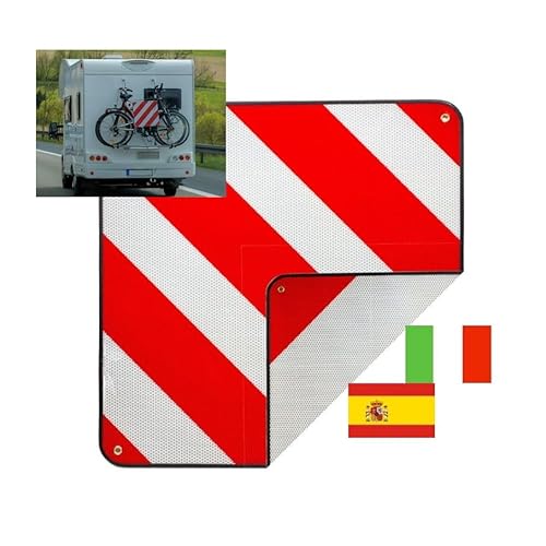 Warntafel Warnschild Spanien und Italien 2 in1 rot-weiß Alu Warnschild 50x50cm von paymali