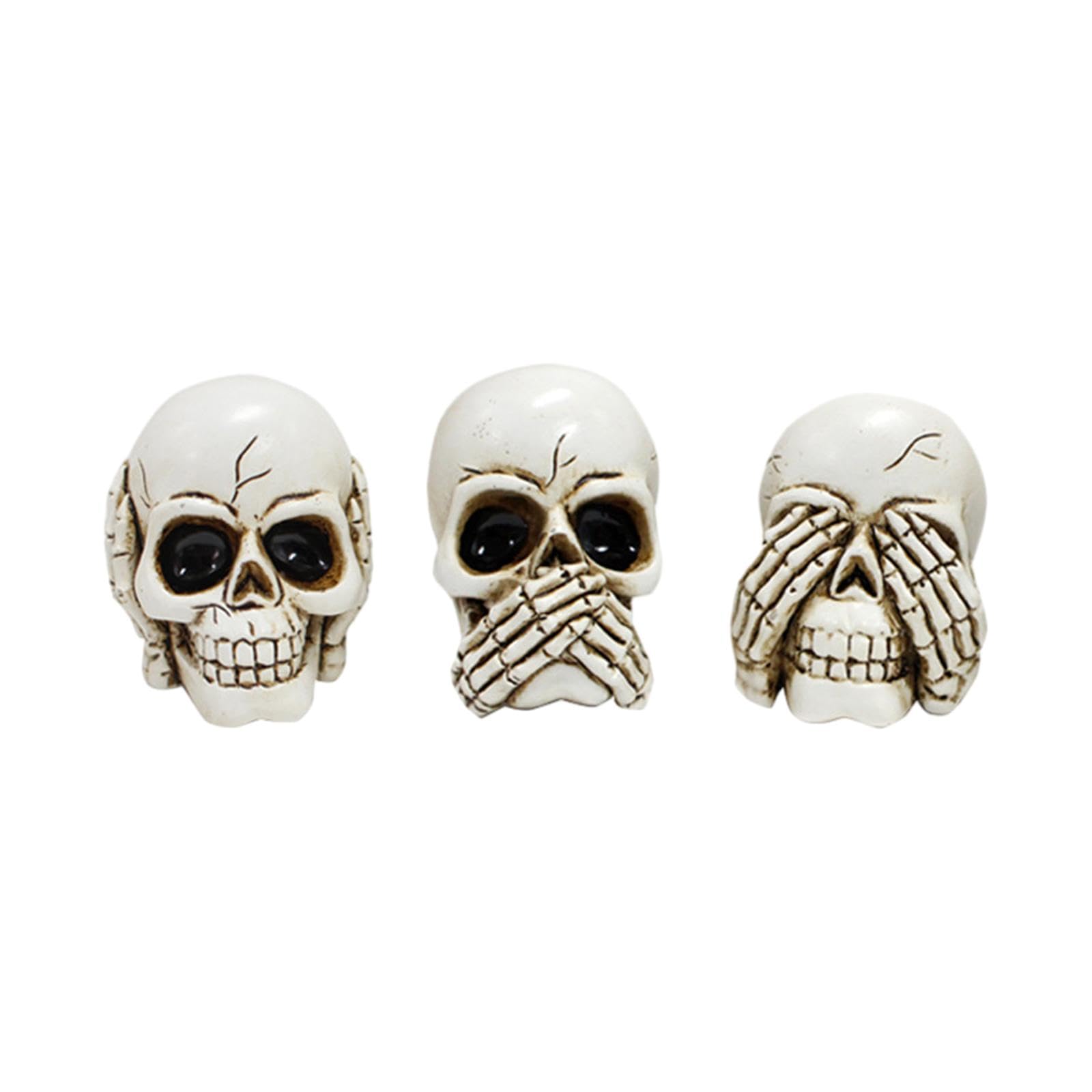 perfk 3 Stück Totenkopf-Halloween-Auto-Lufterfrischer-Lüftungsclips, Auto-Diffusor-Lüftungsclips, Goth-Cool-Charm-Parfüm-Clip von perfk