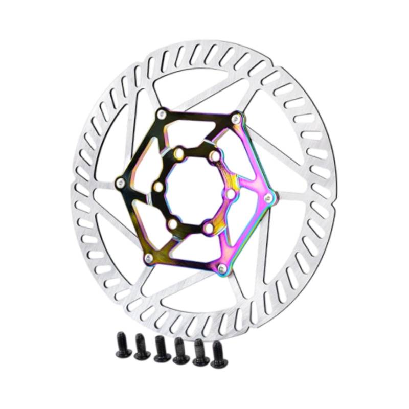 perfk Fahrrad-Scheibenbremsscheibe, 6 Schrauben für Rennräder, hohles Design, Aluminiumlegierung, leicht, einfach zu installieren, 160 mm Durchmesser, von perfk