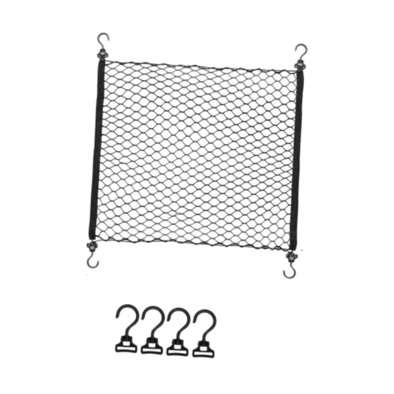 perfk Frachtnetz Nylon Net Accessoires Lagerung elastisch mit 4 Haken Mesh Organizer für Camping Garden Cart Folding Trolley Cart, Style A von perfk