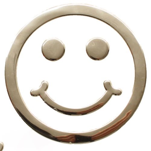 Aufkleber Sticker Silber Chrom 3D Emblem SMILEY Emoji Auto Motorrad DZ-28S von phil trade