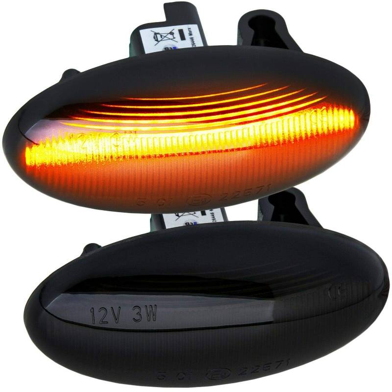 phil trade LED SEITENBLINKER schwarz kompatibel mit C1 | C2 | C3 | C4 Cactus | C5 | C6 von LNEE