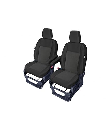 Maßgeschneiderte Front Sitzbezüge Sitzschpner Fahrersitzbezug Beifahrersitzbezug kompatibel mit Ford Tourneo Custom ab 06/2018 von pitshop24