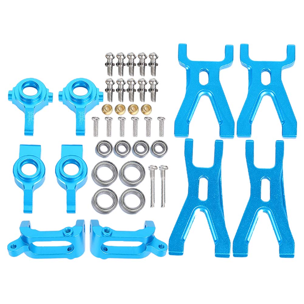 RC Car Suspension ARM Upgrade Ersatzkit Hochwertige Aluminiumlegierung Metallzubehör für Wltoys A959 A969 1/18 Fernbedienung Car Blue 1 Set von plplaaoo