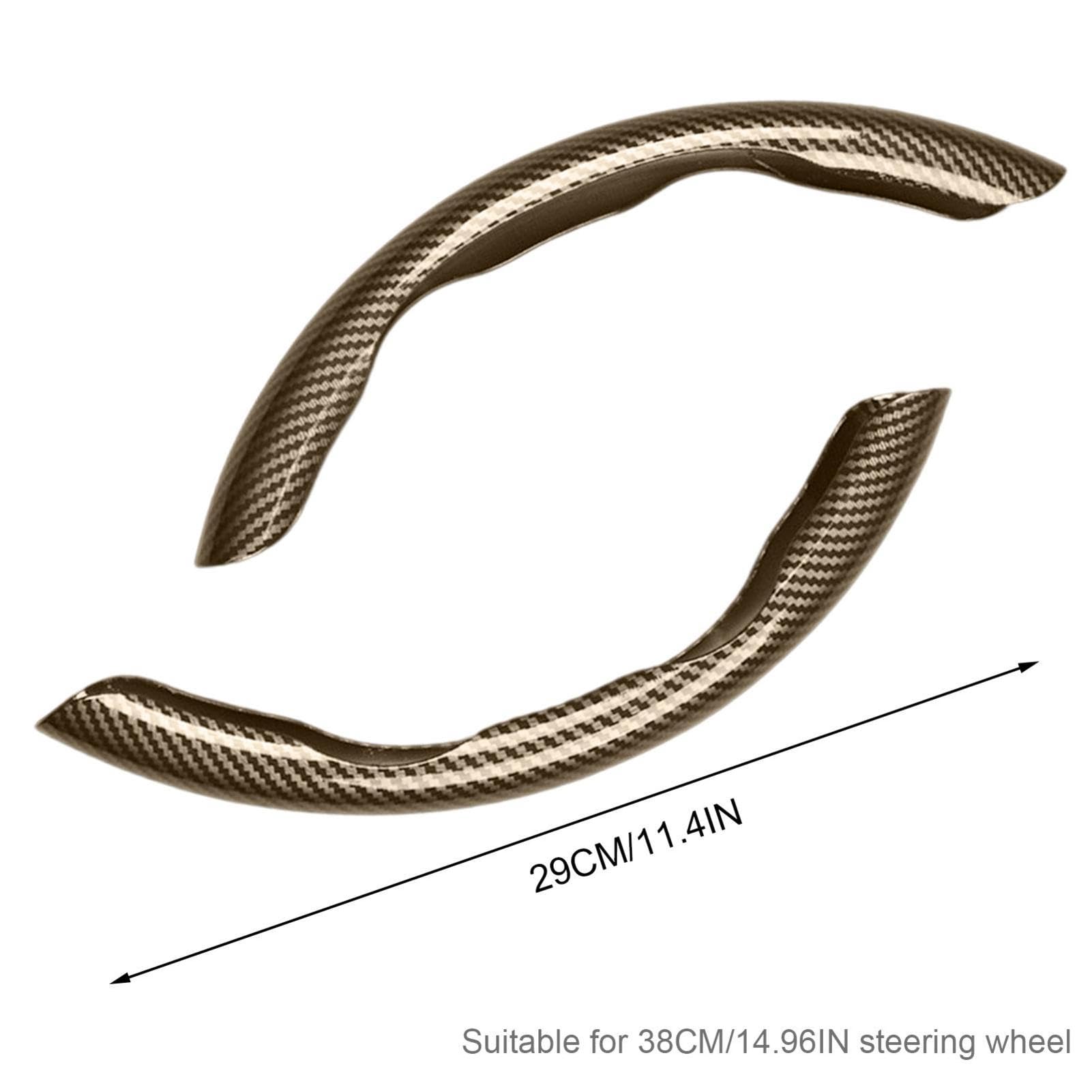 plsyyuw Auto-Lenkradbezug – rutschfeste Karbonfaser-Auto-Radabdeckung – atmungsaktiv, rutschfeste Lenkradbezüge für Autos, LKWs und mehr von plsyyuw