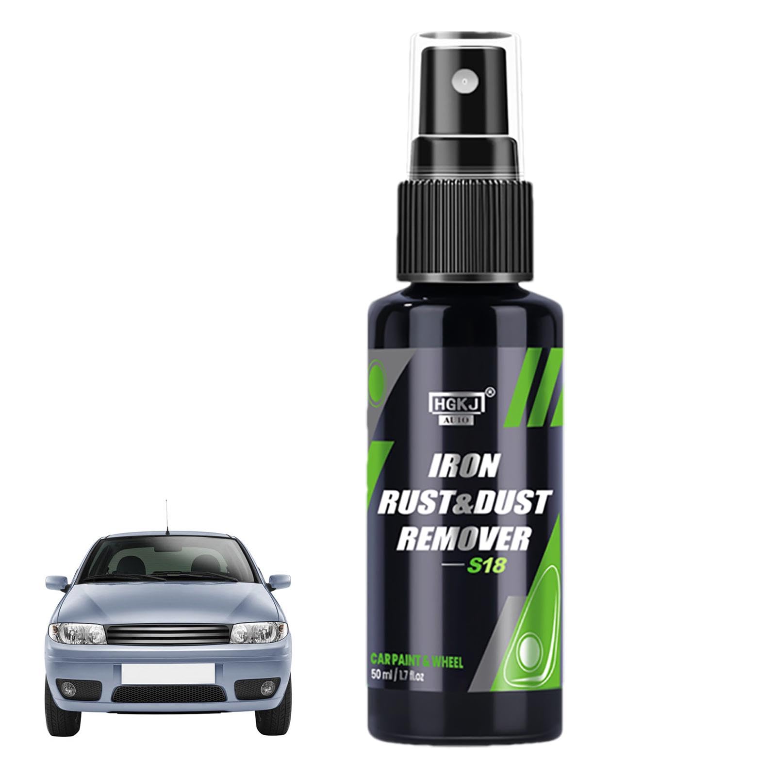 plsyyuw Eisenentfernerspray, Metallrostentfernerspray, Rostschutzspray für Metall, Multifunktionales Auto-Staub-Reinigungsspray, Radnaben-Rostentferner von plsyyuw