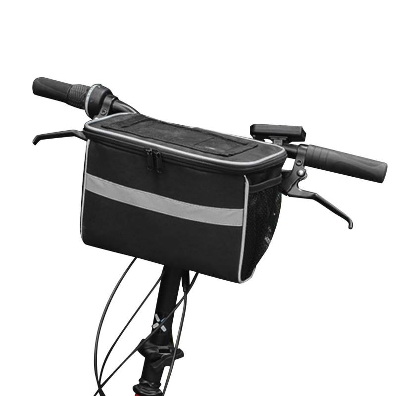 plsyyuw Lenker-Werkzeugtasche für Radfahren, reflektierende Streifen, Fahrradzubehör, Touch-Screen-Design, Scooter-Fronttasche für Fahrradzubehör von plsyyuw