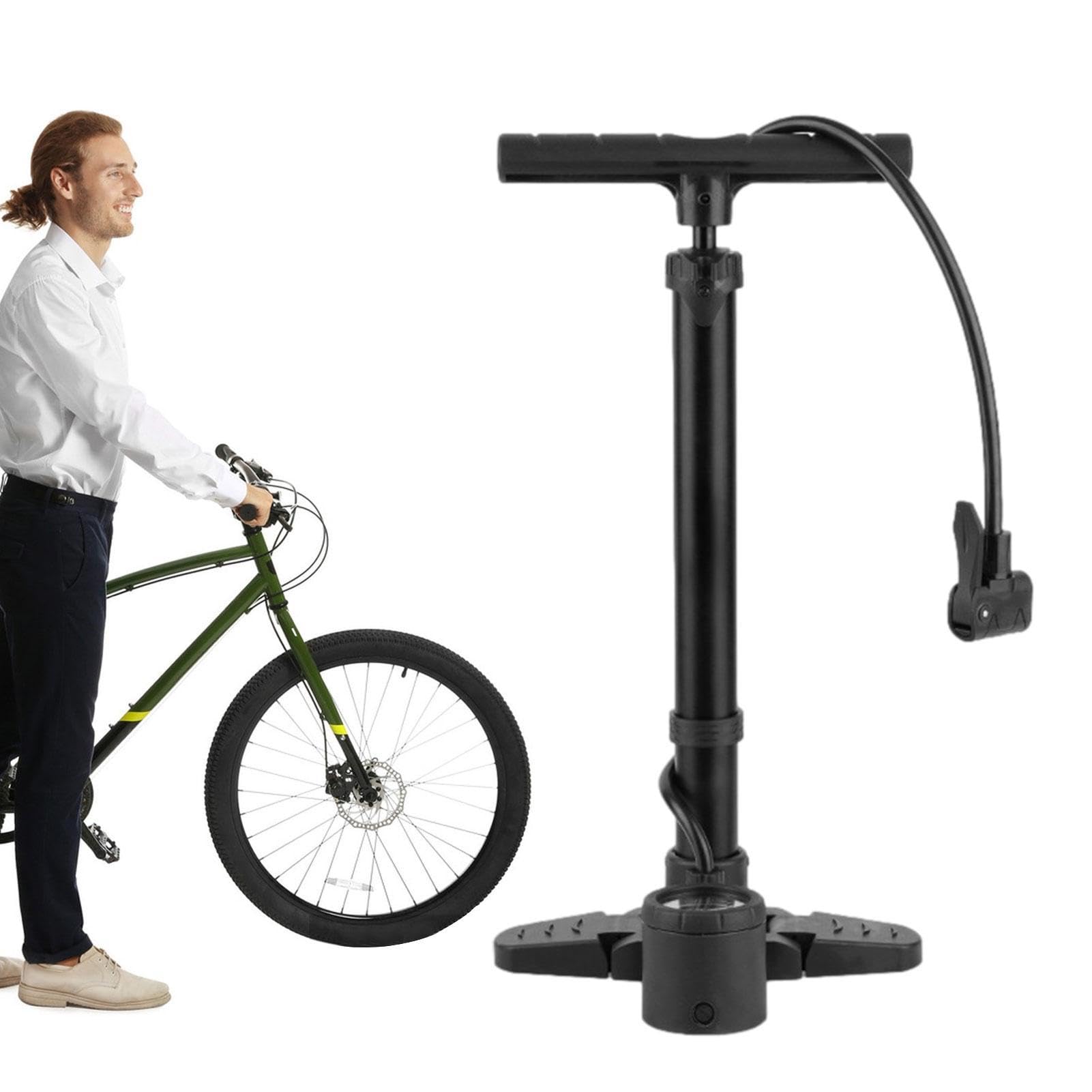 plsyyuw Tragbare Pumpe, Fußpedalpumpe,Ergonomisches Motorradreifenzubehör | Präzisions-Fahrrad-Inflator aus legiertem Stahl für Reisende Outdoor-Motorräder von plsyyuw