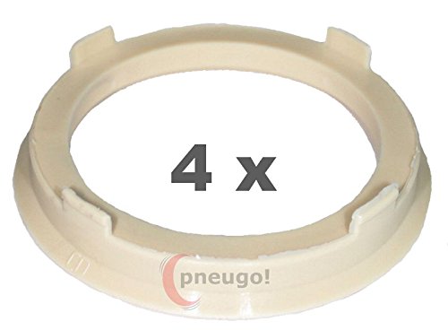 4 Zentrierringe für Alufelgen 67.10 mm auf 54.10 mm Kunststoff (67,10/54,10) von pneugo!