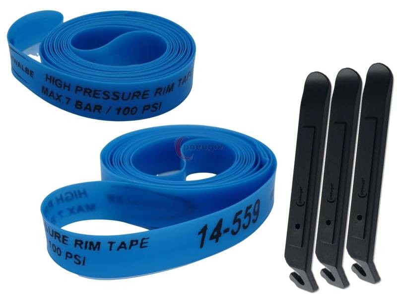 pneugo! Set 2 x Schwalbe Felgenband Super HP 26 Zoll 14-559 (B: 14mm D: 559mm) + 3 Reifenheber von pneugo!