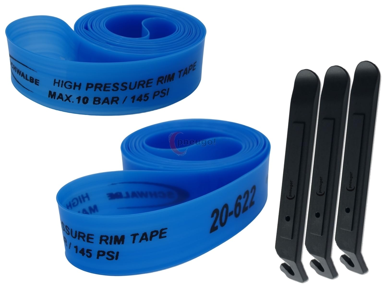 pneugo! Set 2 x Schwalbe Felgenband Super HP 28 Zoll 20-622 (B: 20mm D: 622mm) + 3 Reifenheber von pneugo!