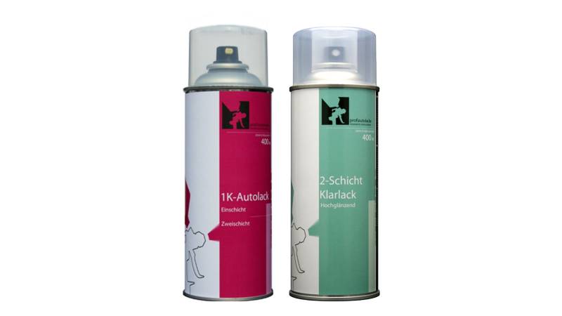 profiautolacke Spray Mercedes 744 Brillantsilber - Db 9744 Basis-+Klarlack (2x400ml Set) von profiautolacke