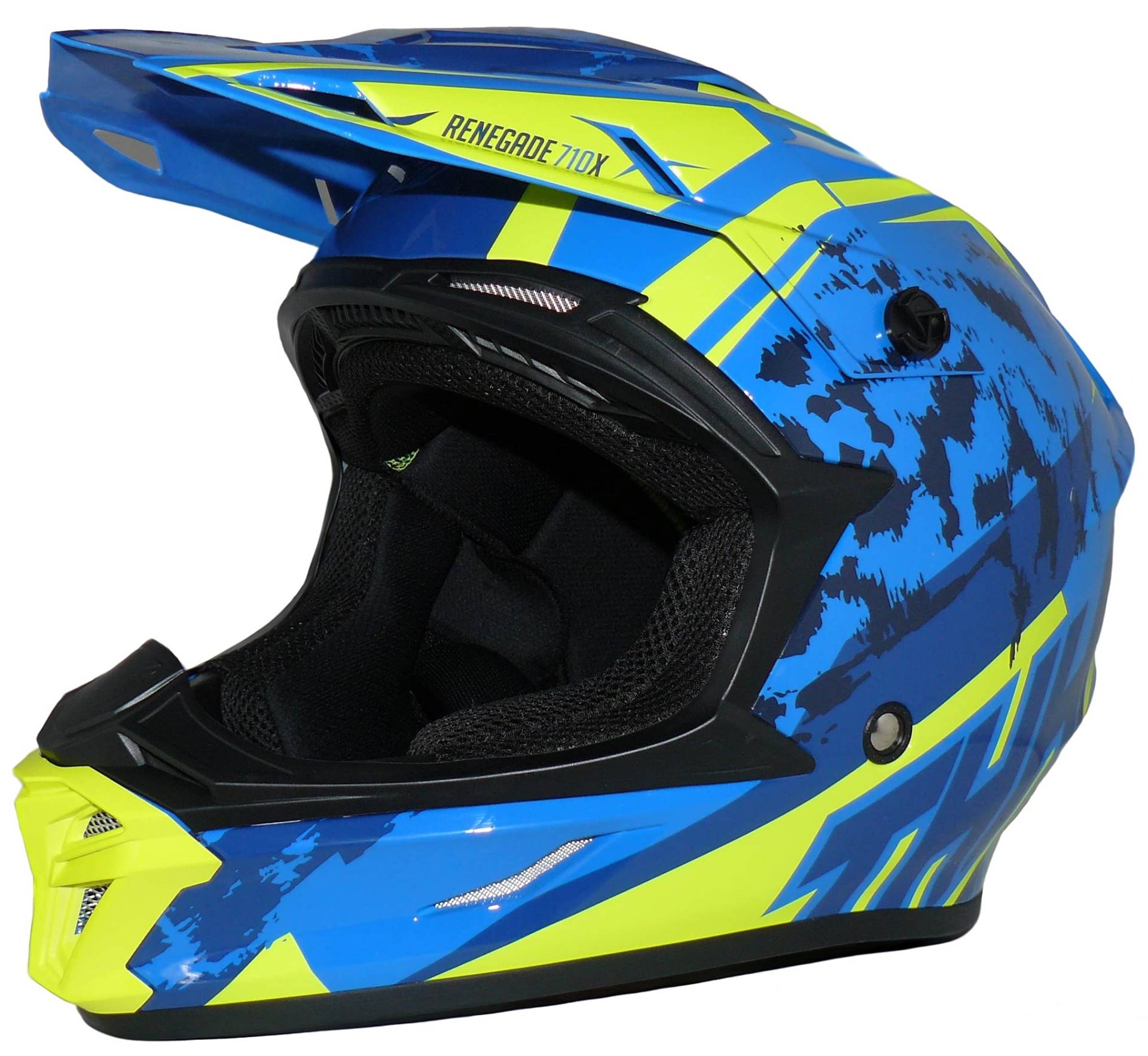 protectwear Crosshelm Endurohelm blau gelb Modell R710X-L von protectWEAR the safety kick