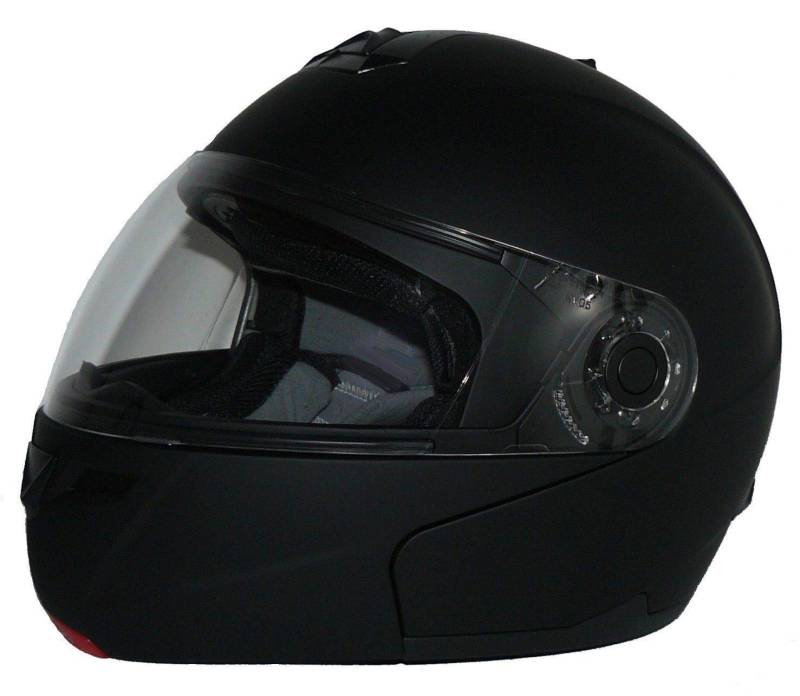 Klapphelm H910 matt-schwarz mit integrierter Sonnenblende - M von protectWEAR