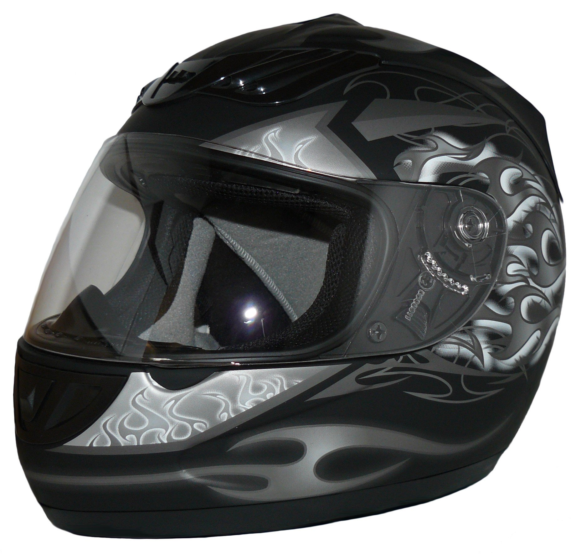 Motorradhelm matt-grau-schwarz H-510-GR von protectWEAR