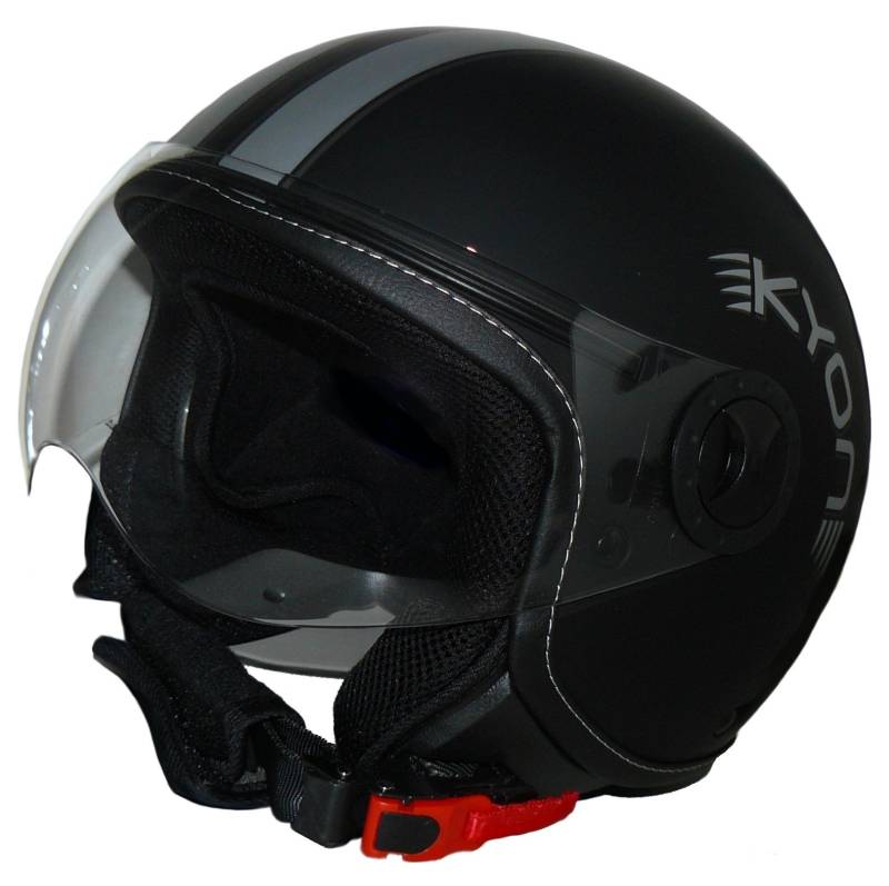 Protectwear Jethelm Motorradhelm im Pilotendesign H730-Streifen - M von protectWEAR