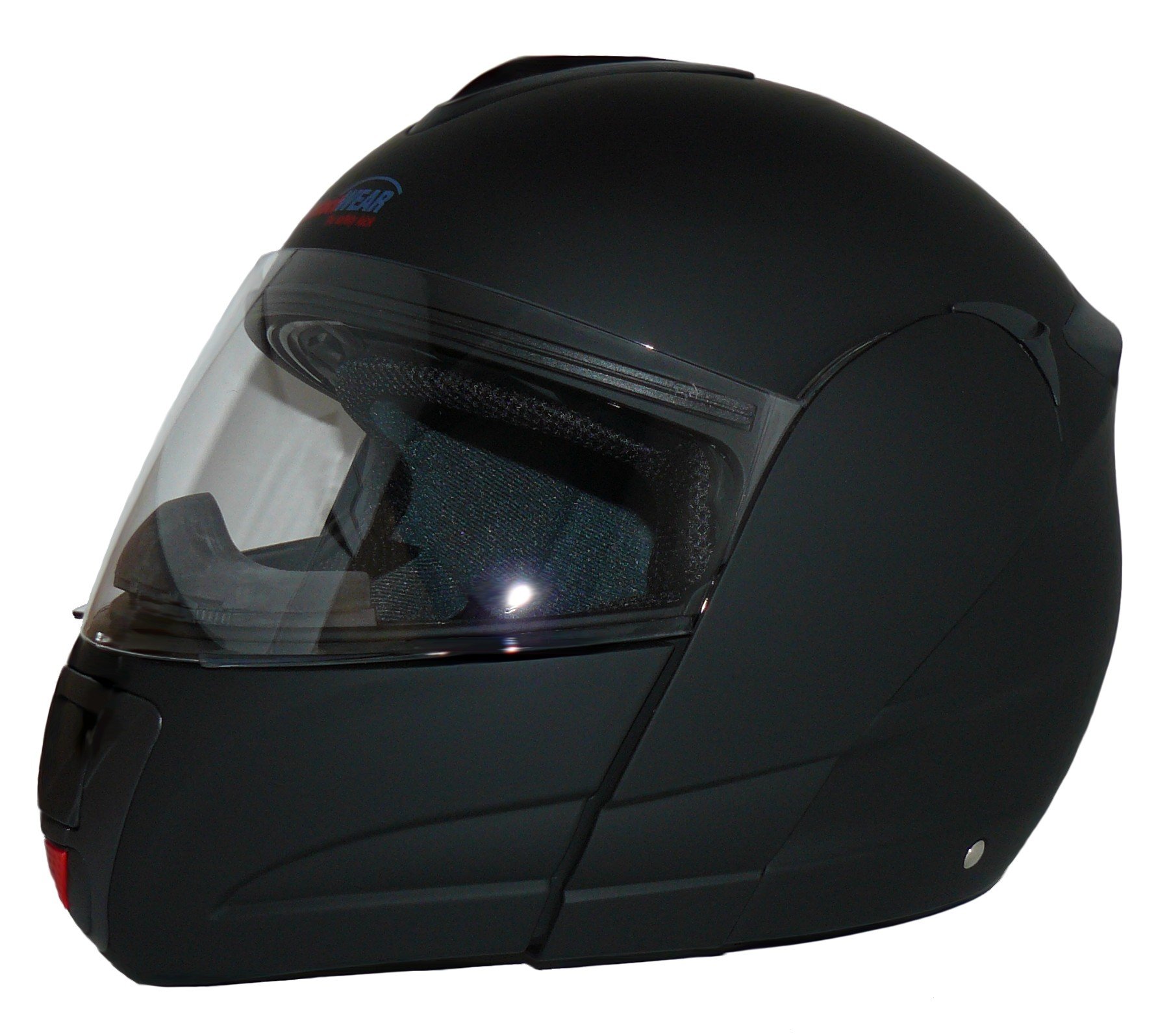 Protectwear KH-V210-MT-M Motorradhelm, Integralhelm, Klapphelm KH-V210-MT mit Integrierter Sonnenblende, Größe M, schwarz-matt von protectWEAR