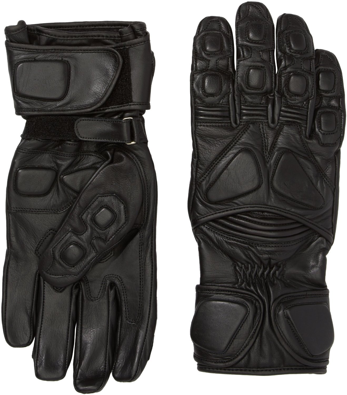 Protectwear Motorradhandschuh aus Leder, Schwarz, M von protectWEAR