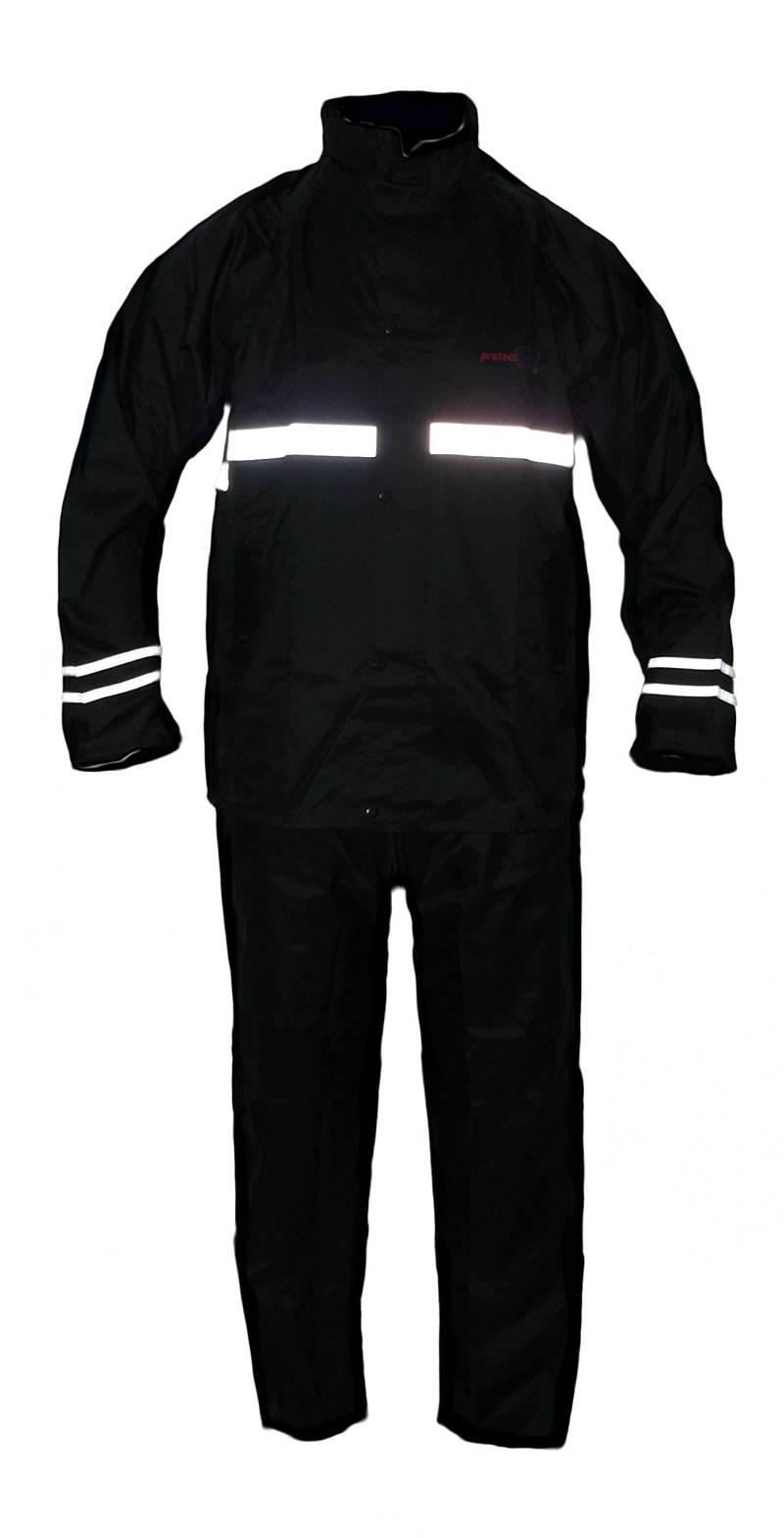 Protectwear Motorradregenkombi, Regenanzug, 2-Teilig, Schwarz, XL von Protectwear