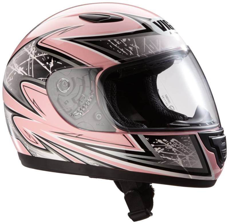 Protectwear Kinder Motorradhelm, Integralhelm, Rosa/Silber Glanz, M (57-58) von protectWEAR