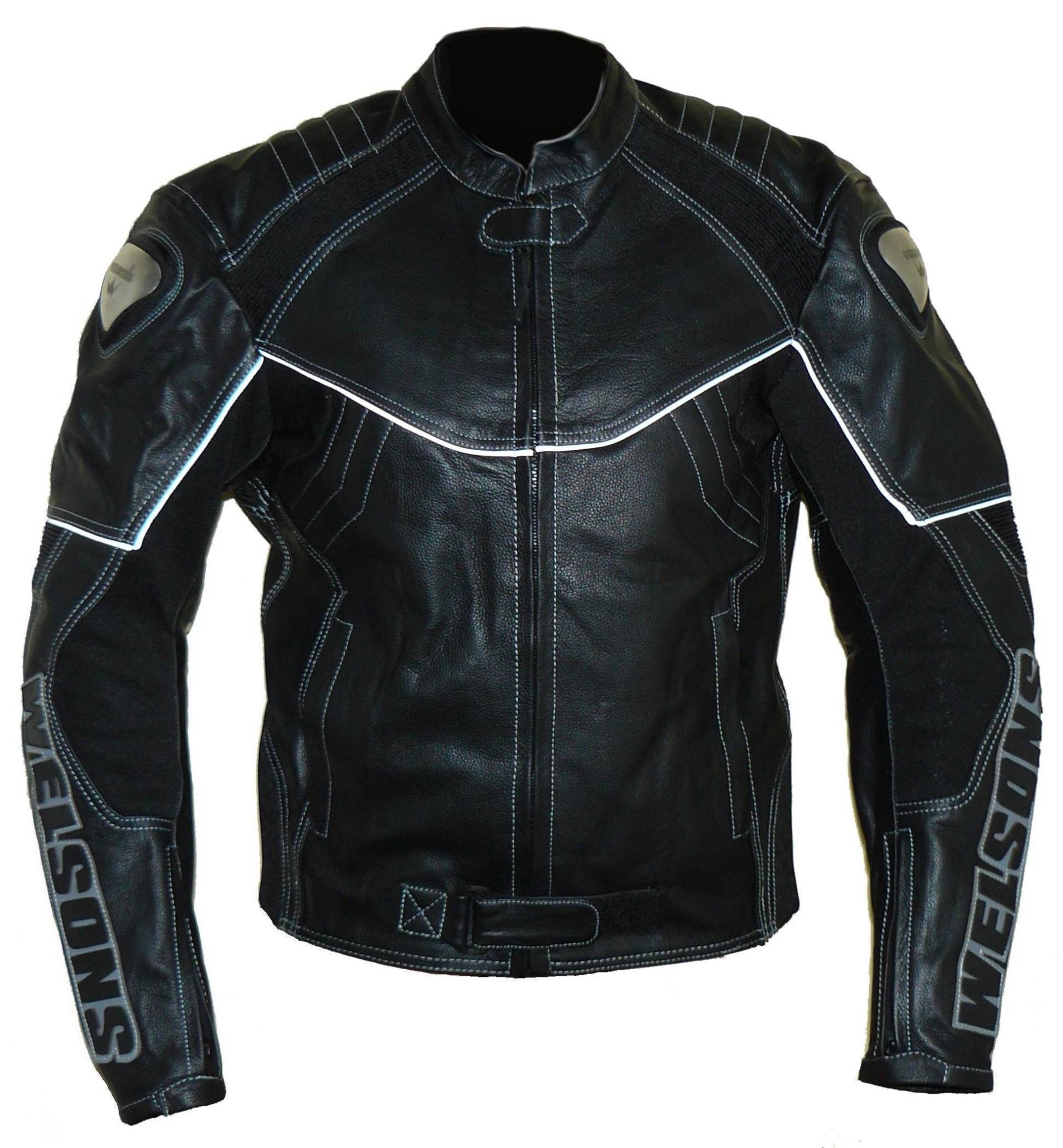 protectWEAR Motorrad - Lederjacke WMB-303-52, Schwarz von protectWEAR