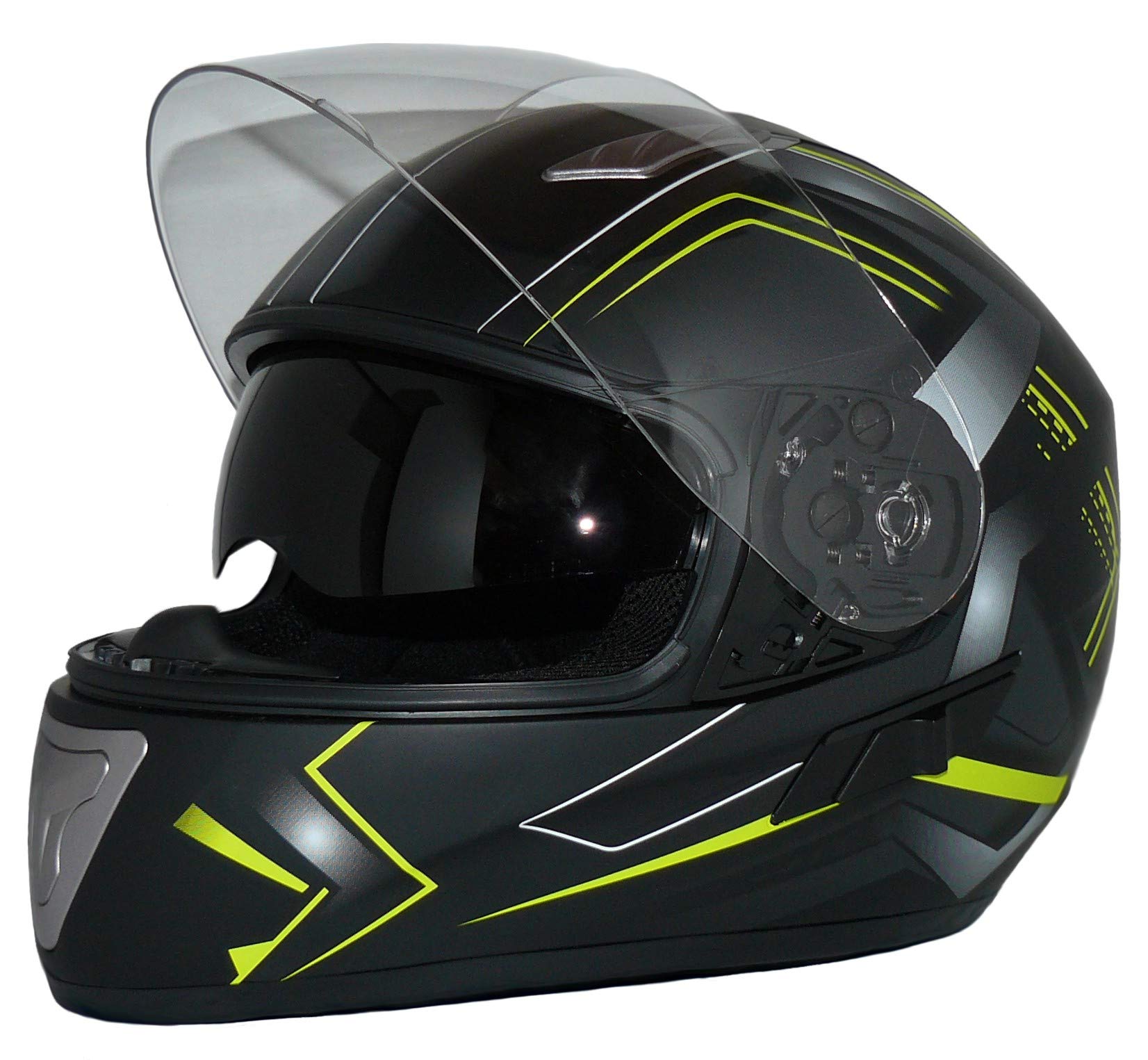 protectWEAR Integralhelm mit Sonnenblende H520-ARROW-GB - Black, Größe L von protectWEAR