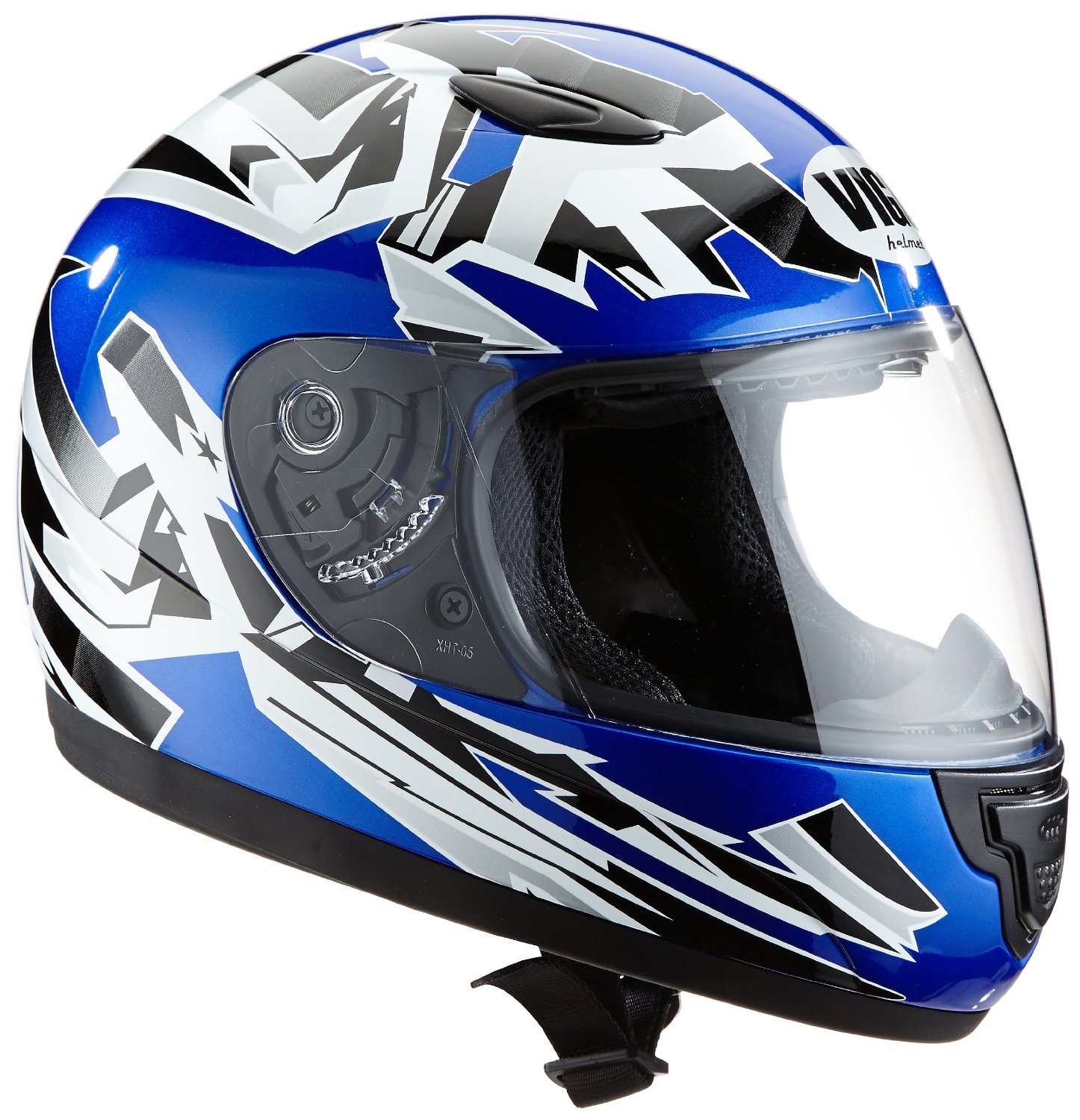 Protectwear SA03-BL-S Kinder Motorradhelm, Integralhelm, Größe S (Youth XL), Blau/Silber von Protectwear