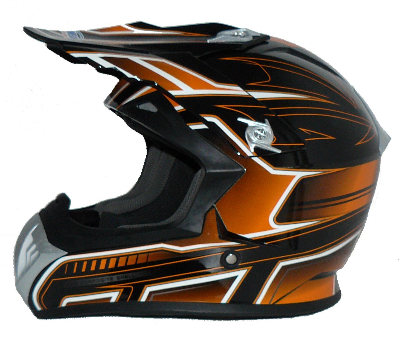 Protectwear Motorradhelm/Endurohelm, Orange/Schwarz, XXL von protectWEAR