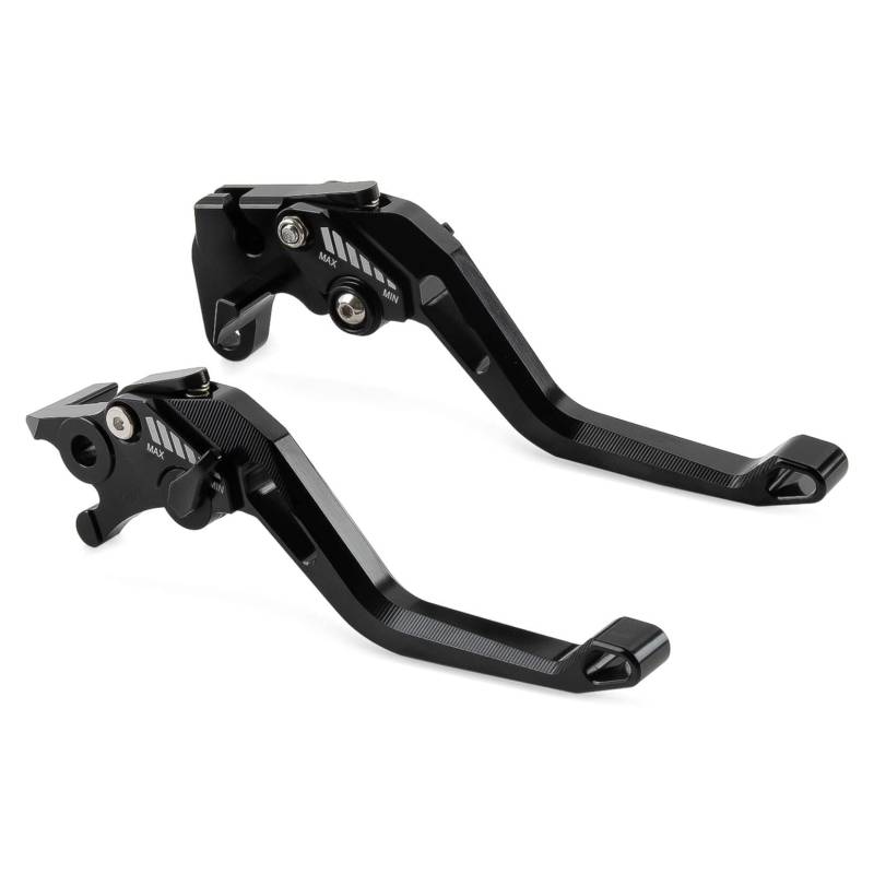 Motorrad Bremshebel Kupplungshebel, PSLER® 1 Paar Hebel Länge 147 mm / 5,8 Zoll Kupplungs und Bremsmotorradhebel Set für Yamaha MT-125 R125 2014-2021(Schwarz) von psler