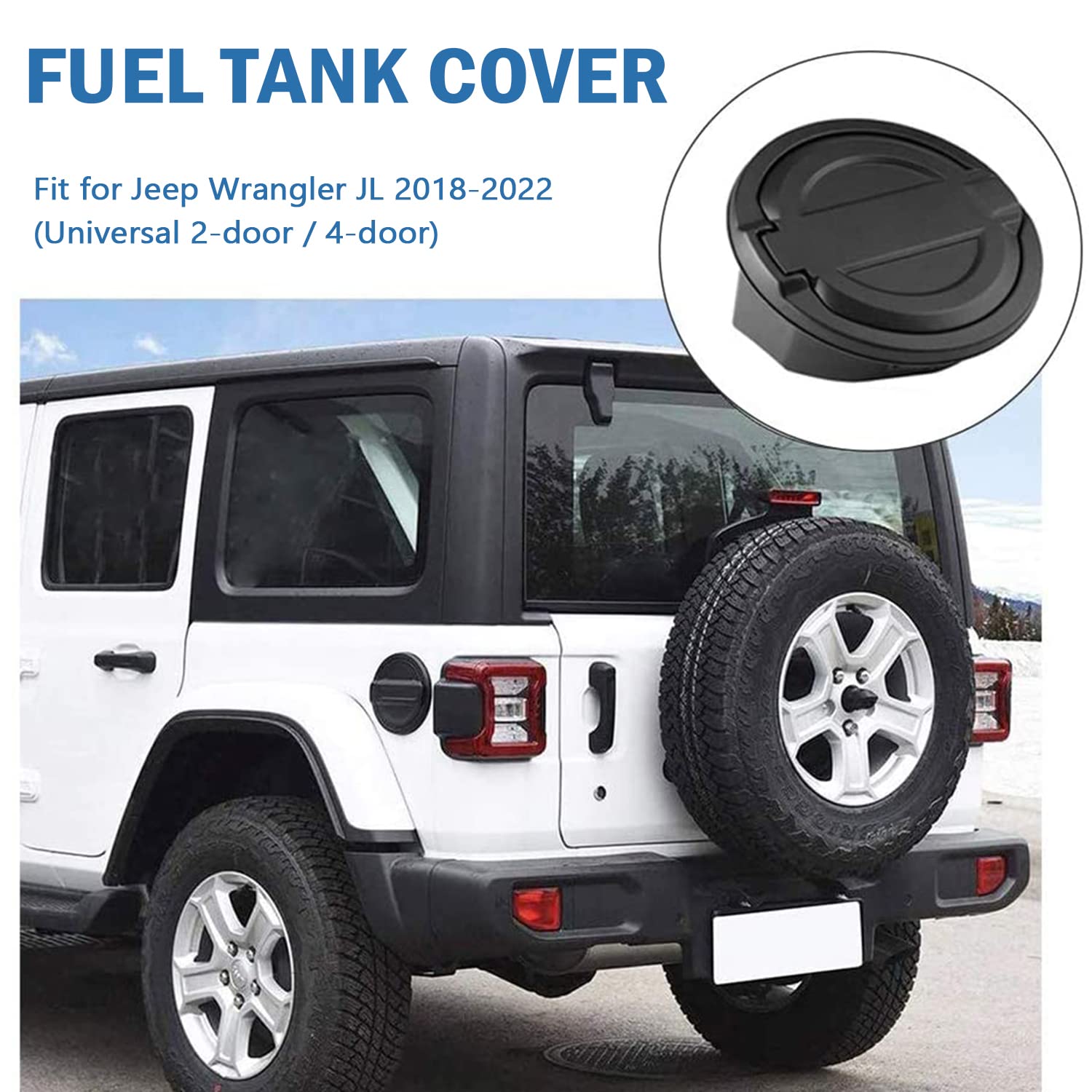 Auto Ersatz Tankklappe Abdeckung Tankdeckel für Wrangler JL 2018-2019 von psler