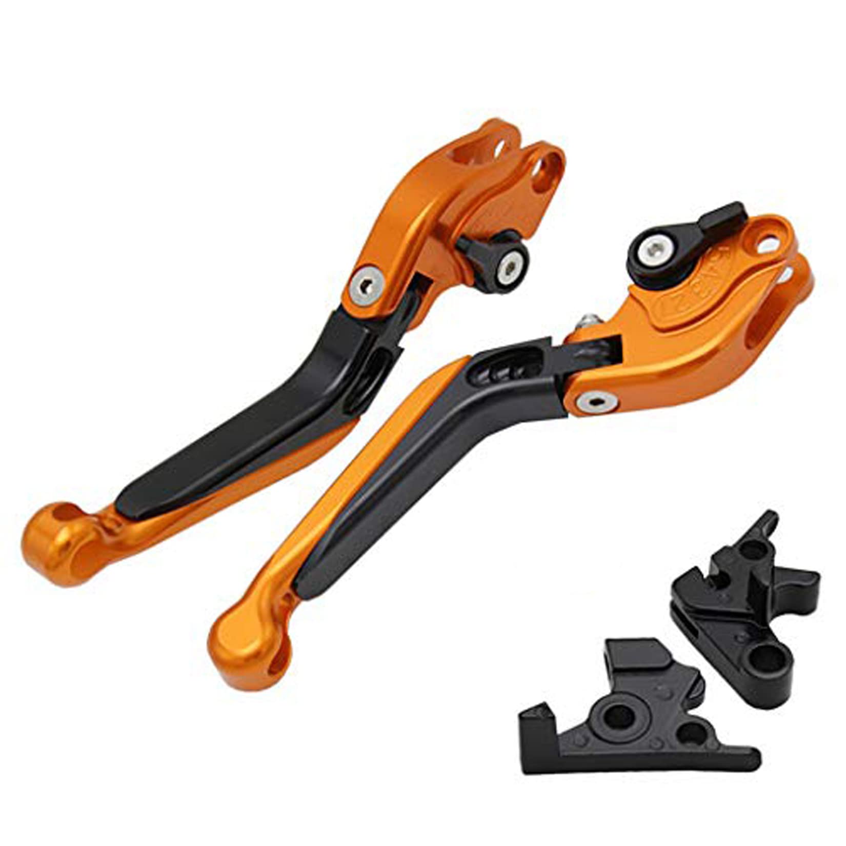 Folding Erweiterbare einstellbare Bremskupplungshebel passen für Kawasaki ER-6F ER-6N 2009-2016 (Orange) von psler