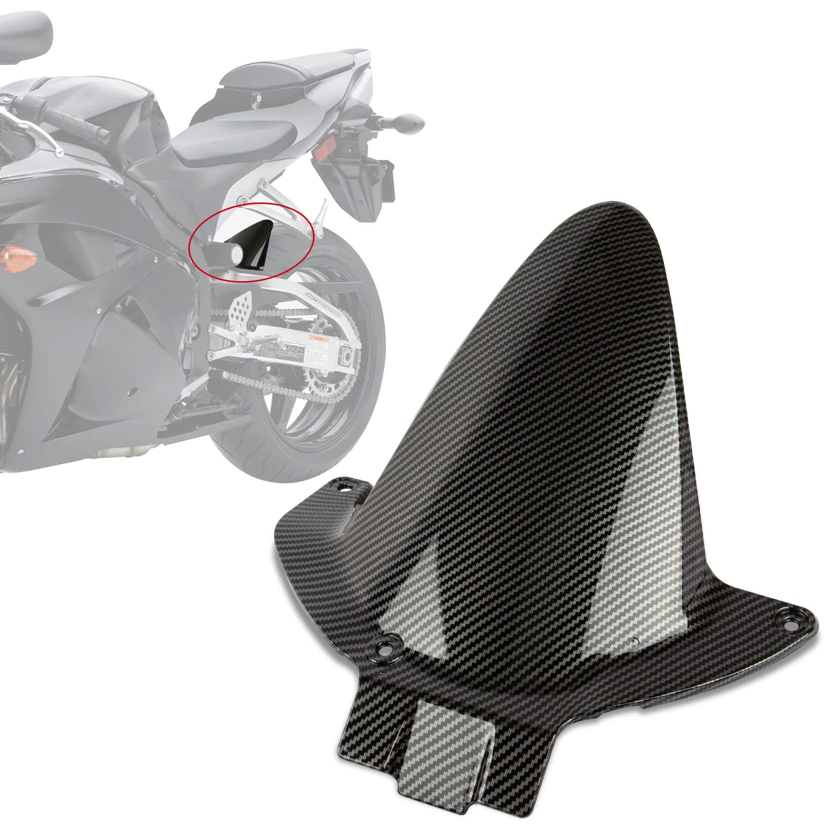 Kunststoff Heckfender Schutzblech Hinten Kotflügel Für CBR600 2001 2022 2003 CBR600RR F5 2007 2008 von psler