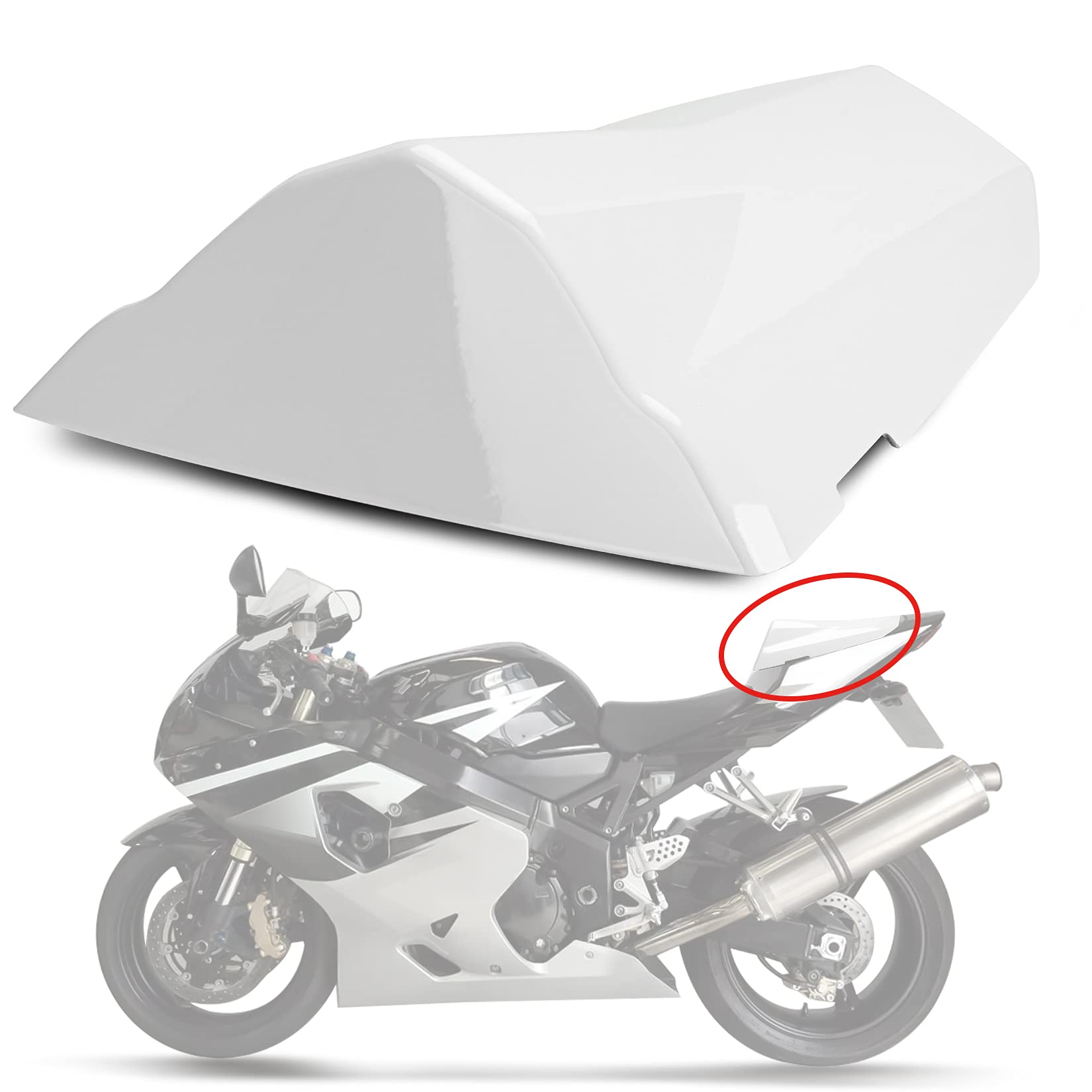 Motorhaubenverkleidung Heckverkleidung für GSXR600 750 K4 2004-2005 (Weiß) von psler