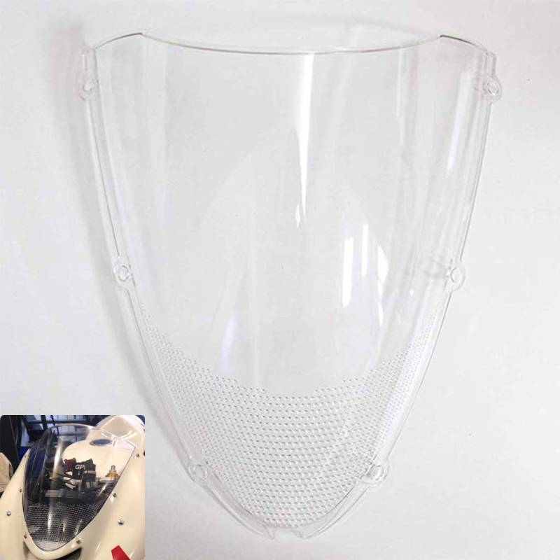 Motorrad Windschutzscheibe Shield Wind Screen Windschutzscheibe für Kawasaki Ninja ZX6R 636 2005-2008 ZX10R 2006-2007 (Transparente) von psler