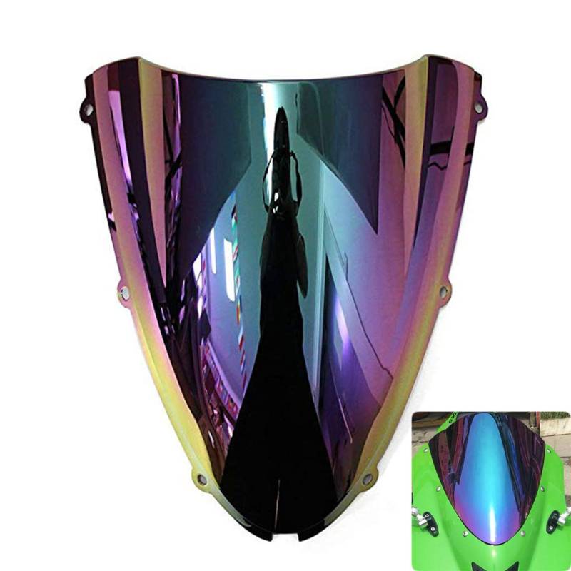 Motorrad Windschutzscheibe Shield Wind Screen Windschutzscheibe für Kawasaki ZX6R ZX636 2003-2004 von psler