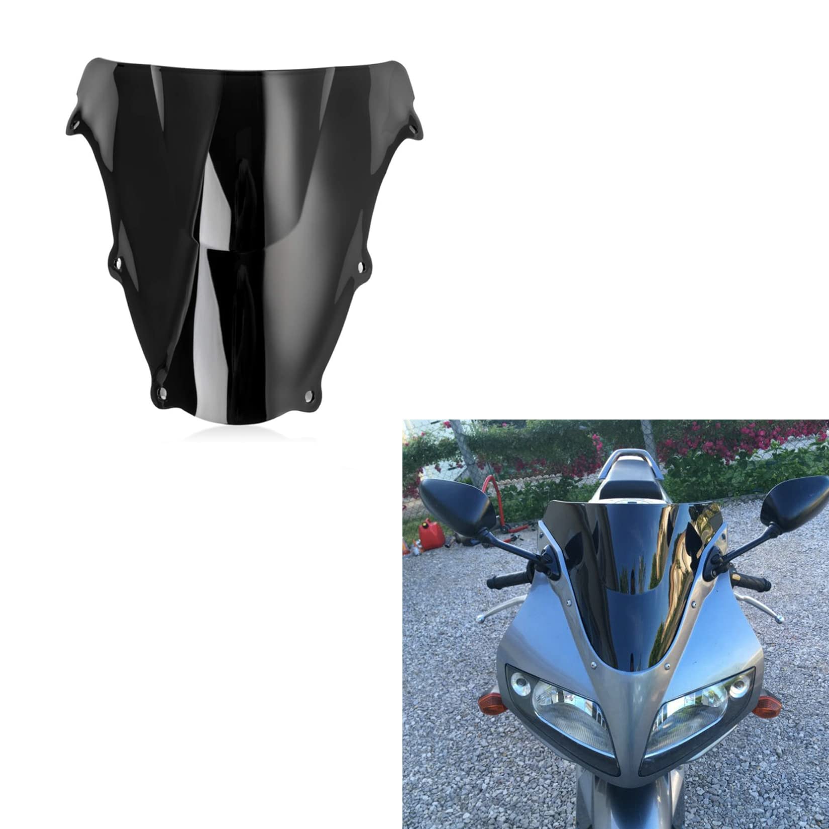 Motorrad Windschutzscheibe Shield Wind Screen Windschutzscheibe für SV650/SV650S 2003-2010 SV1000/SV1000S 2003-2010 (Transparente) von psler