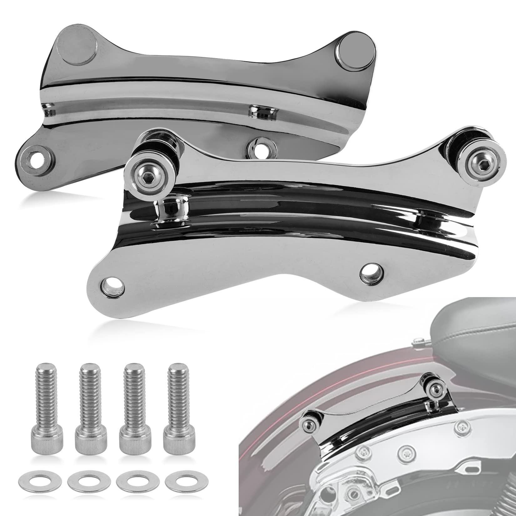 PSLER Motorrad-4-Punkt-Docking-Hardware-Kit passend für Street Glide Electra Glide Road King Road Glide Touring 2014–2022, Chrom von psler