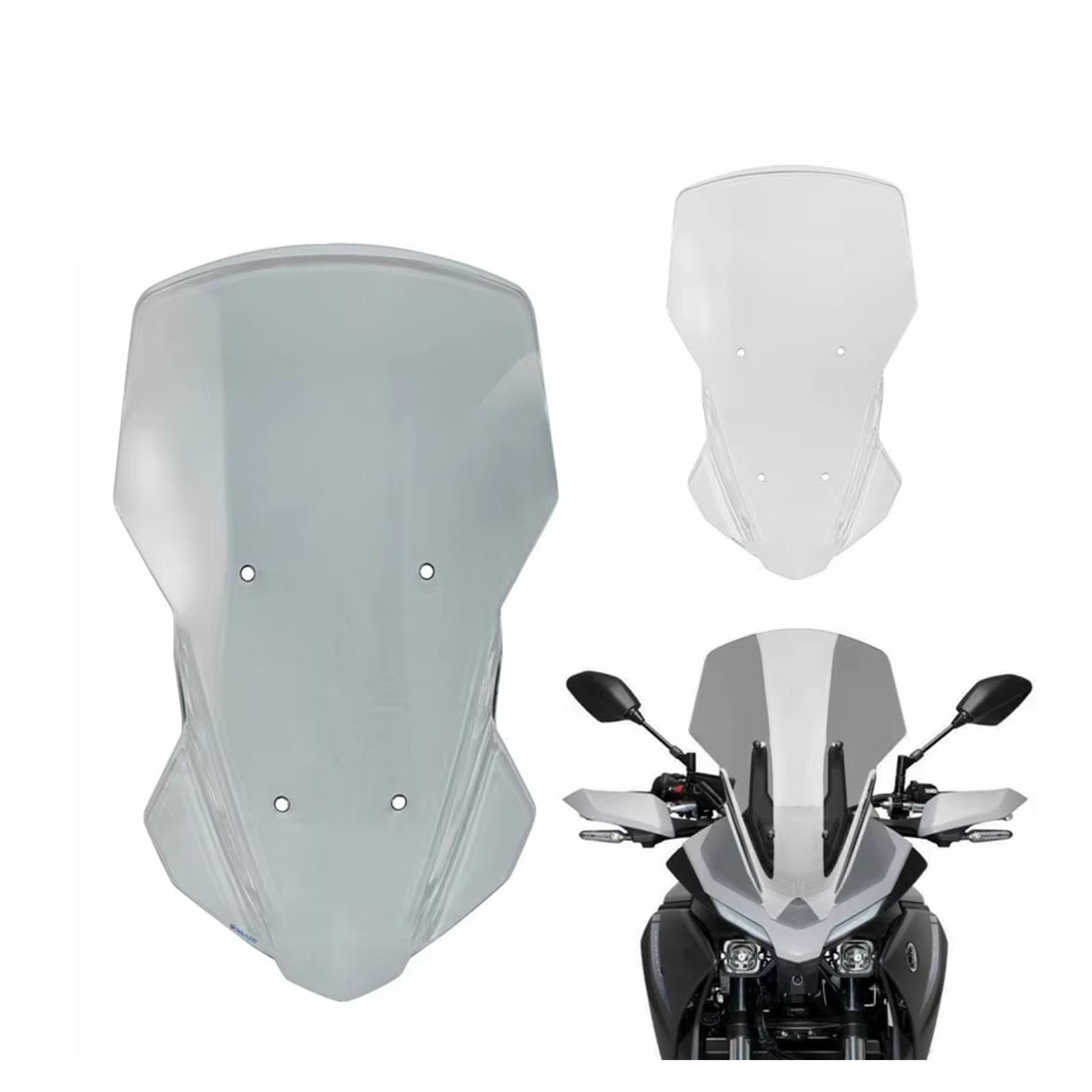 PSLER Motorrad Windschild Windschild Windschotte Luftabweiser für Tracer 700GT/7GT 2019-2024 (Rauch) von psler