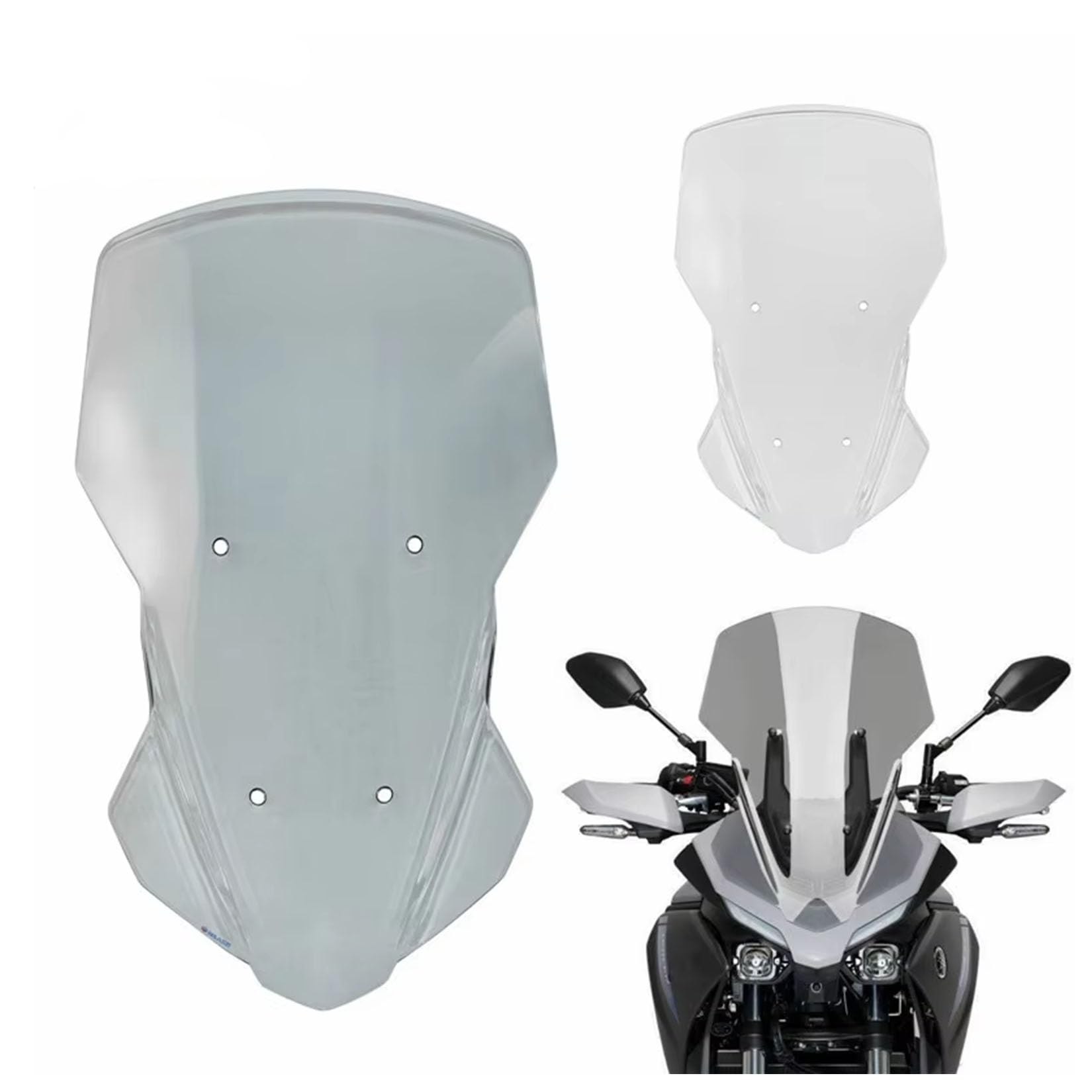 PSLER Motorrad Windschild Windschild Windschotte Luftabweiser für Tracer 700GT/7GT 2019-2024 (Transparent) von psler