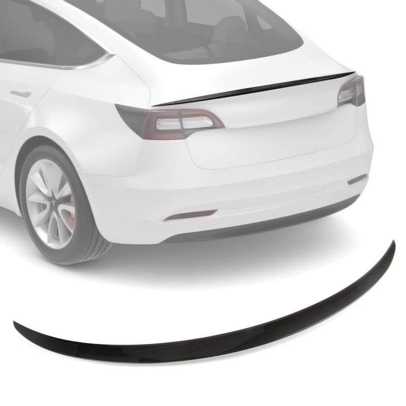 PSLER Original High Performance Heckspoiler Heckklappe passend für Tesla Model Y 2021 2022 2023 2024 für Tesla Autozubehör(Kohlenstoff) von psler