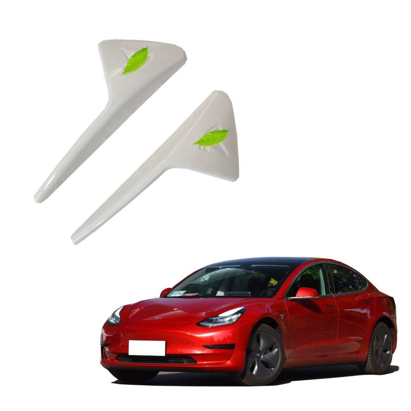 PSLER Seitenkamera-Blinkerabdeckung Seitenmarkierungs-Blinker-Abdeckung Schutzdekoration Exterieur für Model 3 Y X S Autopilot 2.0 3.0 White von psler