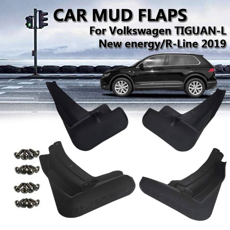 Psler Auto Schmutzfänger Kotflügel Spritzschutz Kit für TIGUAN-L New Energy/R-Line 2019 von psler