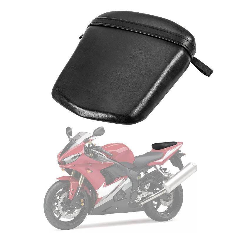 Soziussitzkissen Hinten PSLER Motorrad Hinten Sozius Beifahrerkissen für YZF R6 2003-2005 und für R6S 2006-2010 (Schwarz) von psler