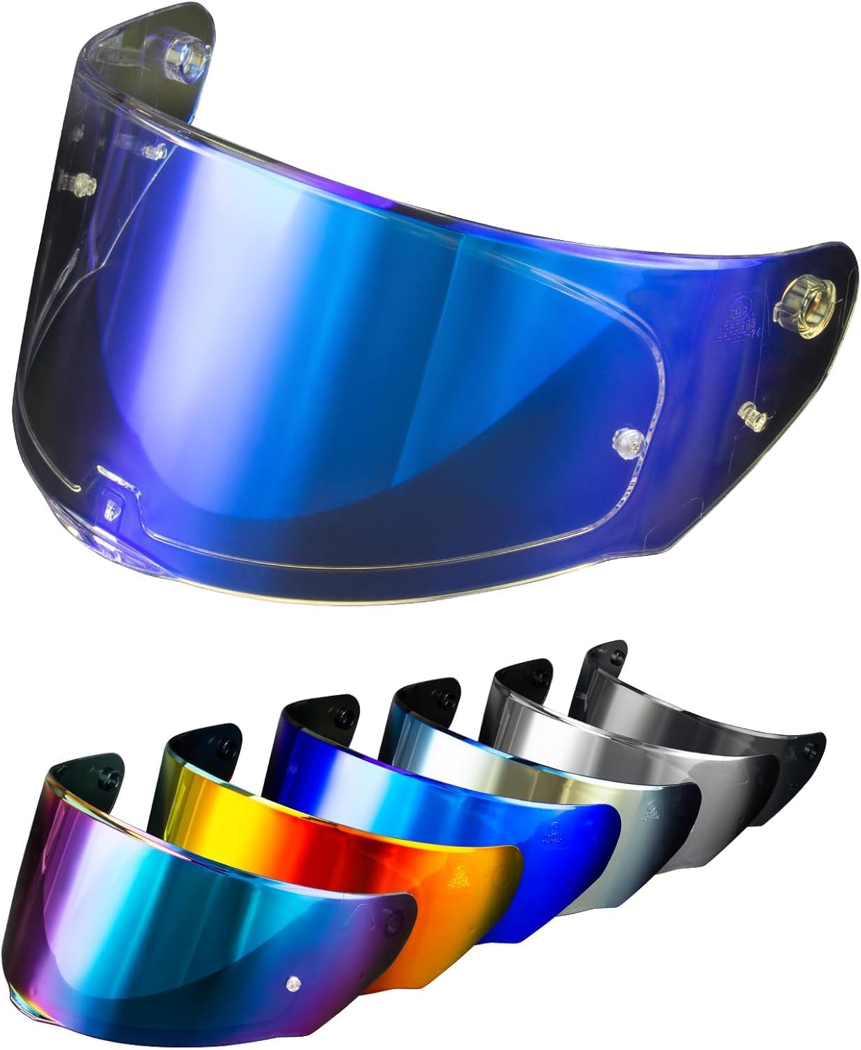 psler Helm Visier für LS2 Outer FF320 Rapid FF353 Assault FF328 Stream FF800,Helmvisier Getöntes Visier Motorradhelm Zubehör Ersatz(Transparent Blau) von psler