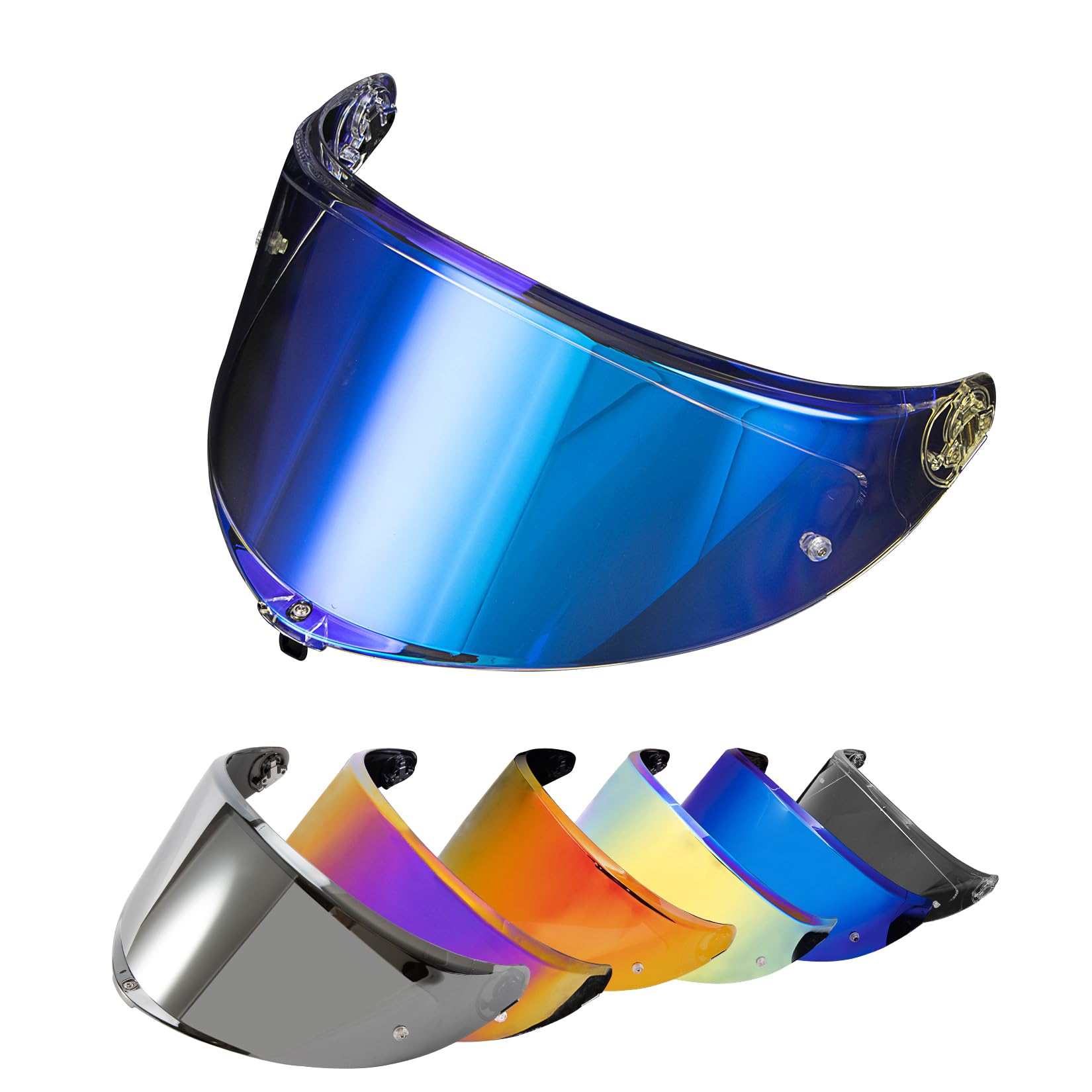 psler Helmvisier für K6 K6s, Helmgesichtsschutz Getöntes Visier Motorradhelm Zubehör Ersatz für K6 K6s(Transparentes Blau) von psler